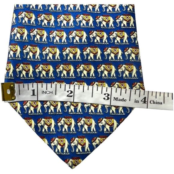 Thailand Neck Tie Elephant Print All Silk Handmade Mens‎ Suit Accessories Formal - Picture 6 of 8